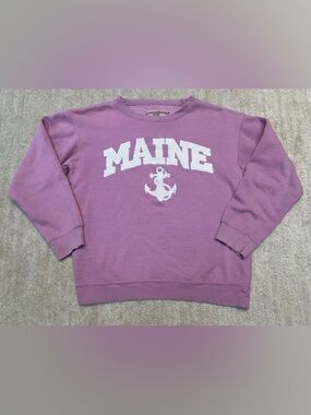 VINTAGE WOMENS MAINE CREWNECK SWEATSHIRT, SMALL